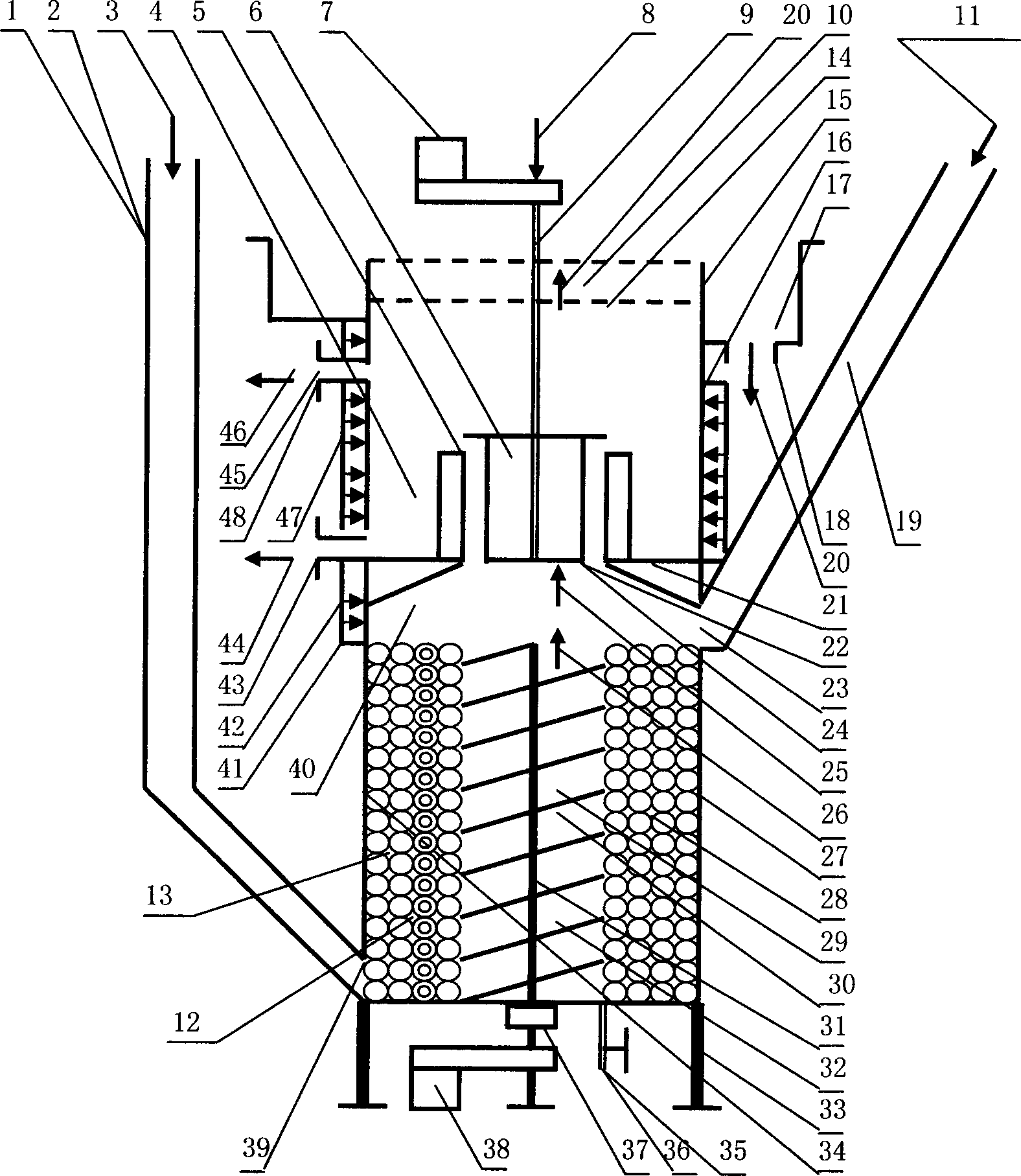 Method and device for simultaneously carrying out grinding and floatation processes on ultrafine particles