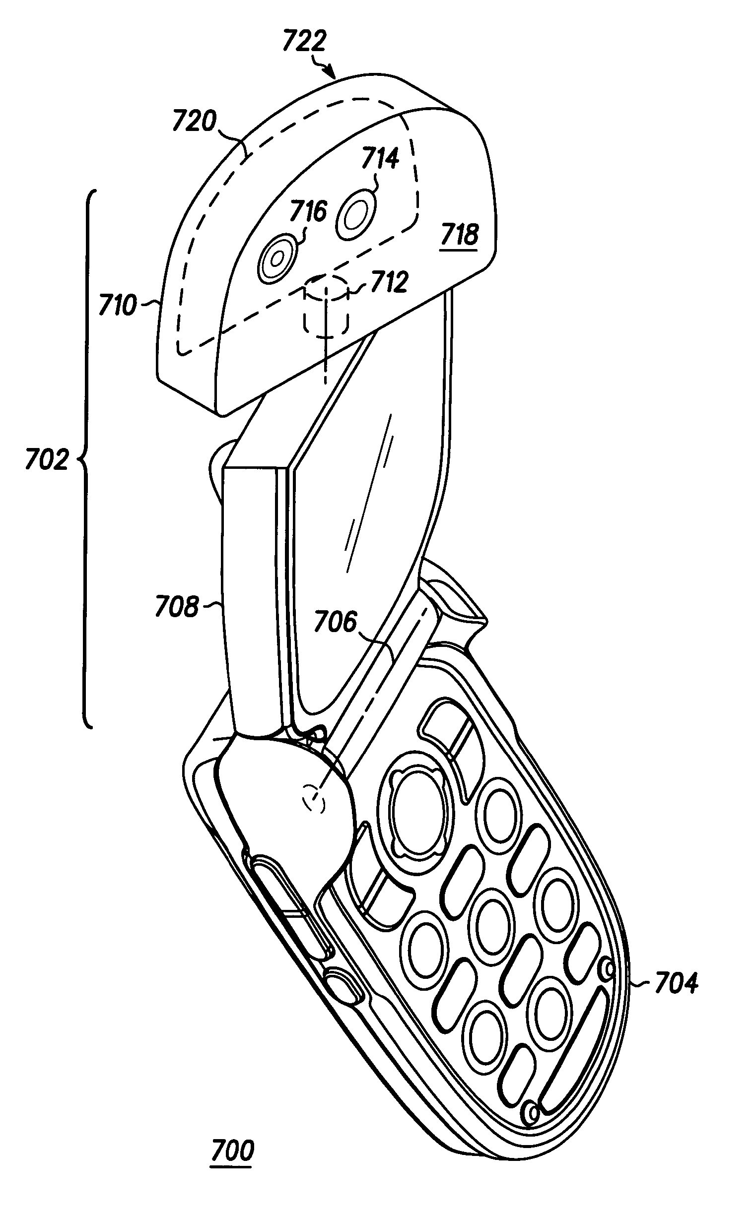 Cellular telephone with improved mechanical design