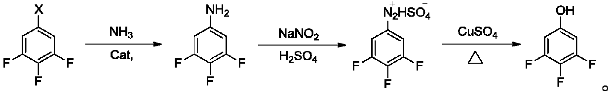 A kind of preparation method of fluorine-containing phenol