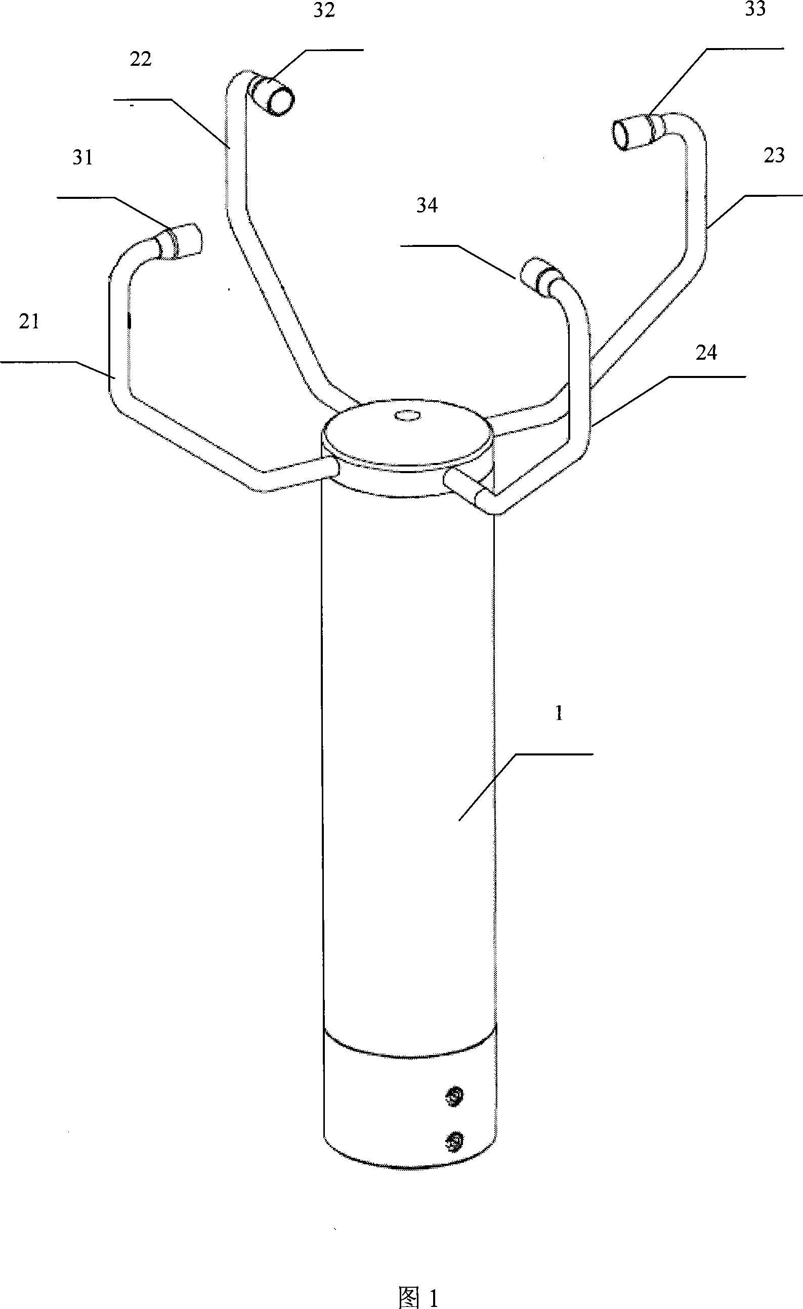 Ultrasonics wind velocity indicator and method for measuring wind velocity and wind direction by ultrasonic