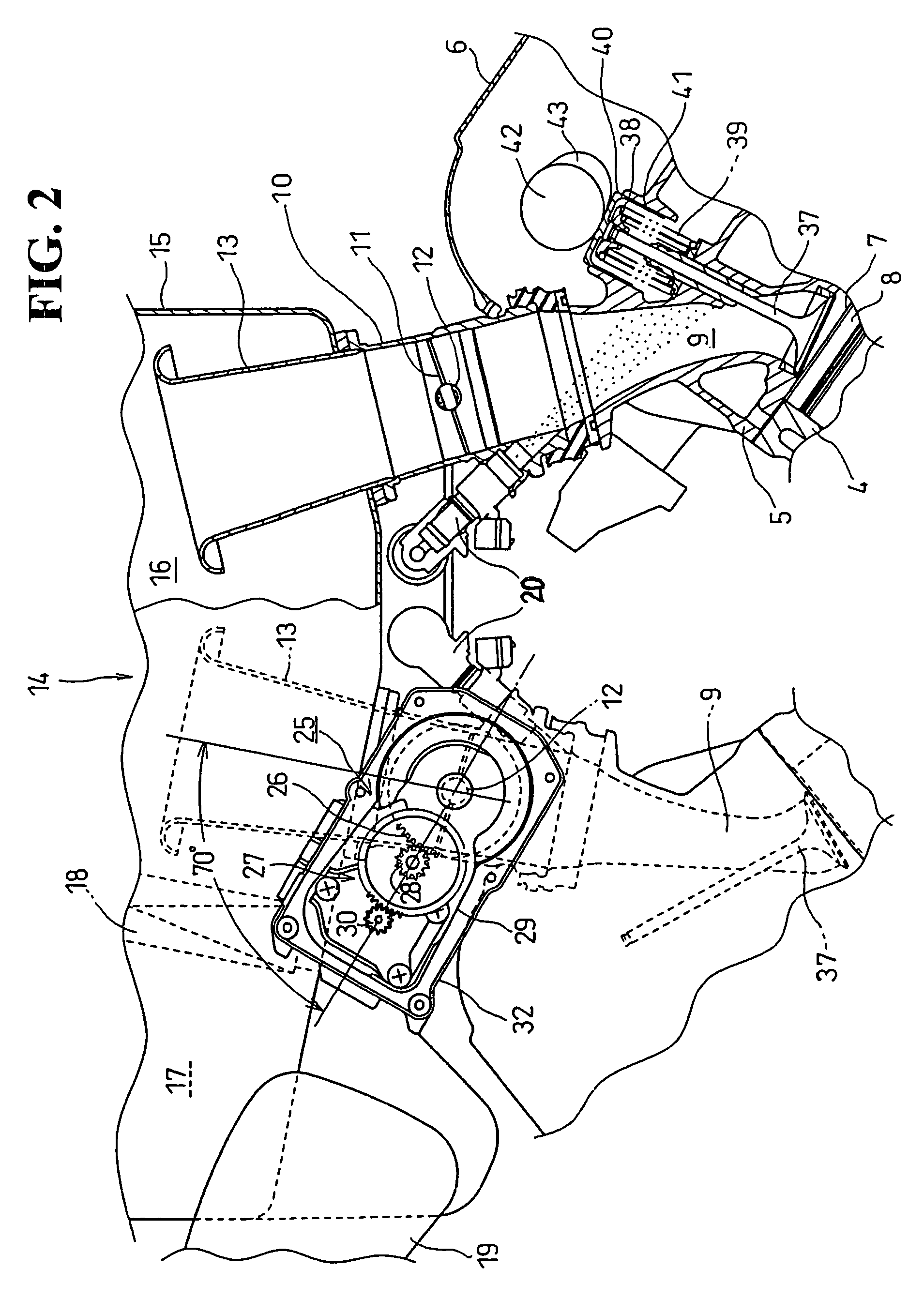 Electronic throttle control device in V-type internal combustion engine for vehicle