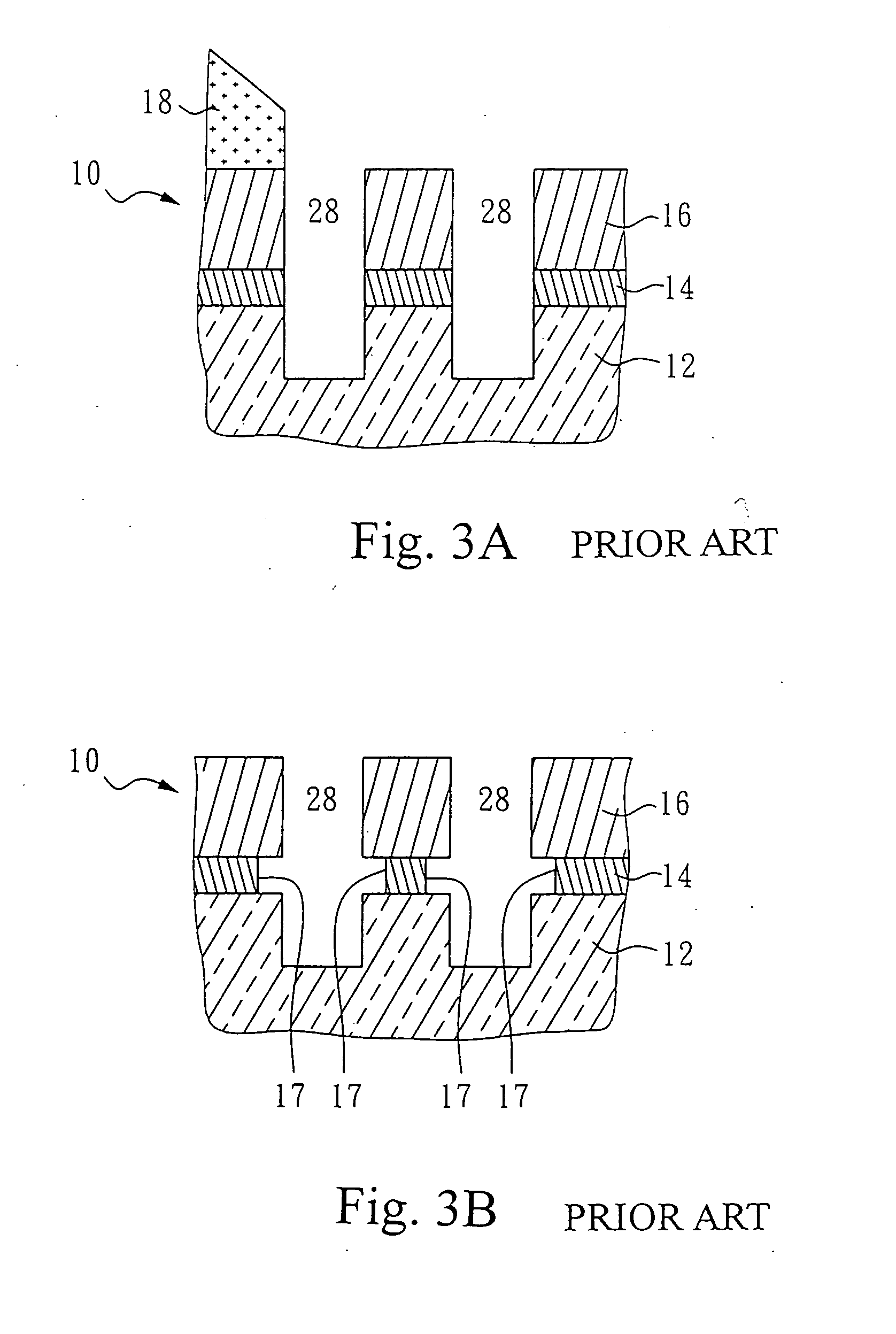 Method and composite hard mask for forming deep trenches in a semiconductor substrate
