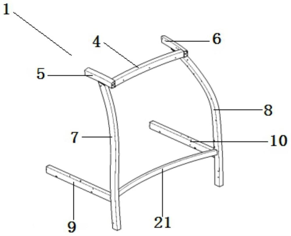 Double-ring type reinforcing structure of rear air window