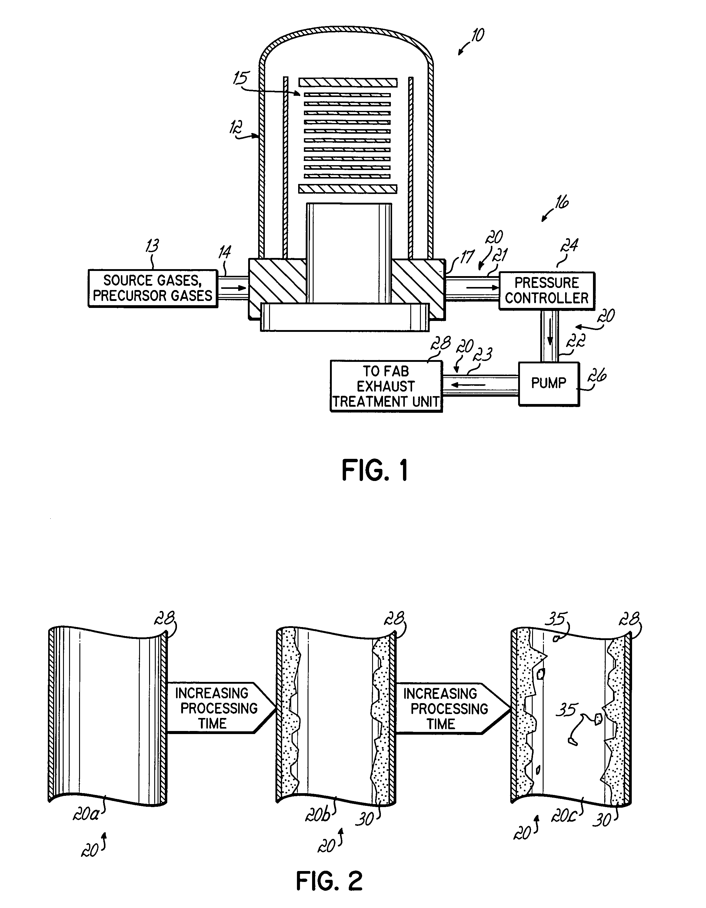 Exhaust buildup monitoring in semiconductor processing