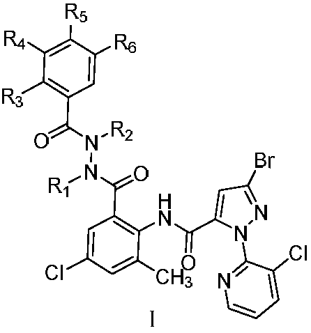 Diacylhydrazine derivatives as well as preparation method and application thereof