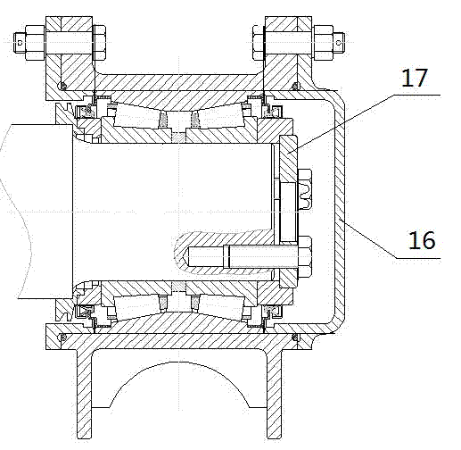 Axle end power device for rapid railway freight vehicle