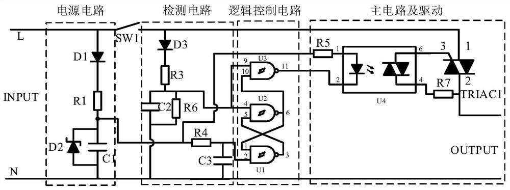 Power failure protection circuit and application thereof