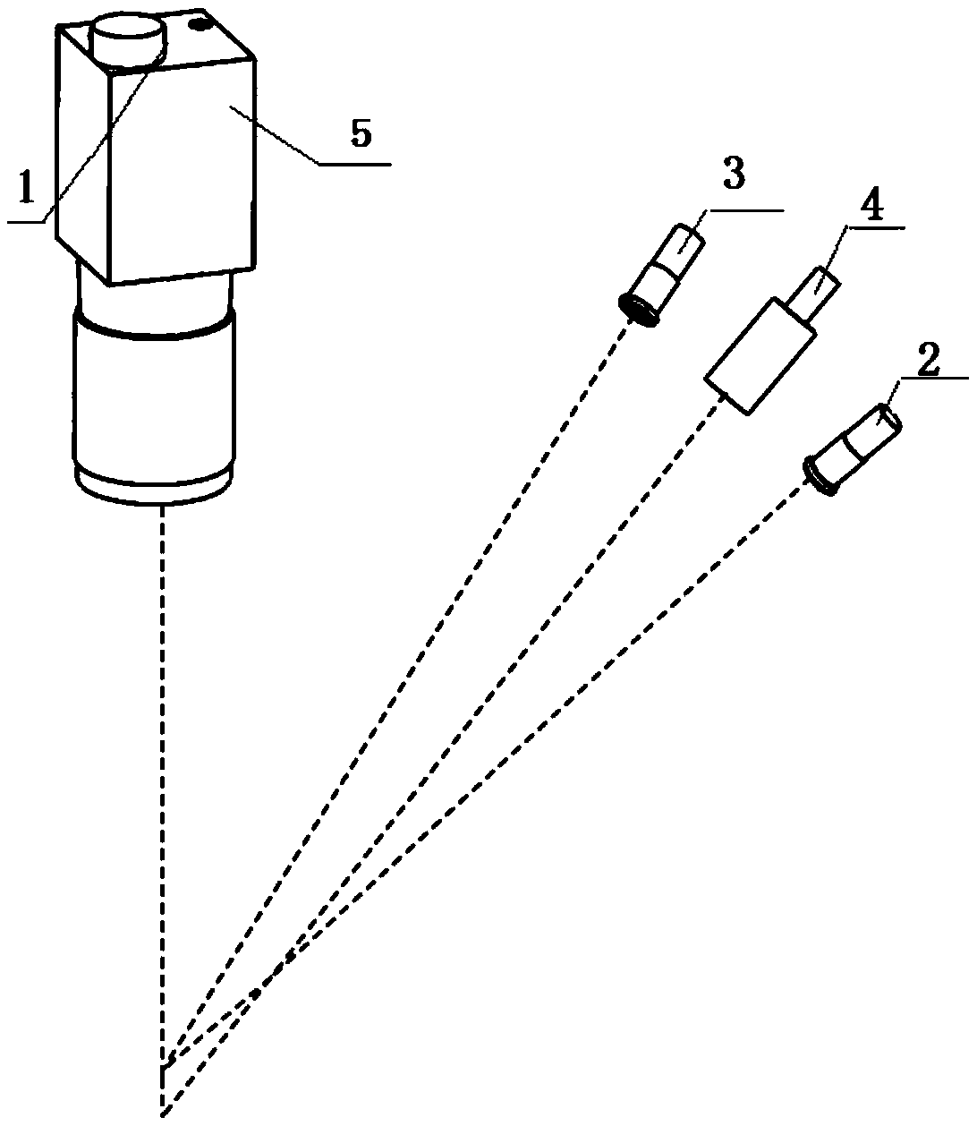 Welding stud position detection device and method based on silhouette technology