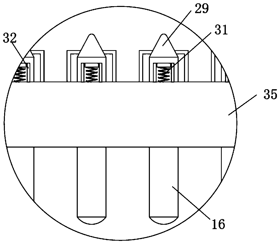 An accounting gluing device for gluing at strip intervals and its application method