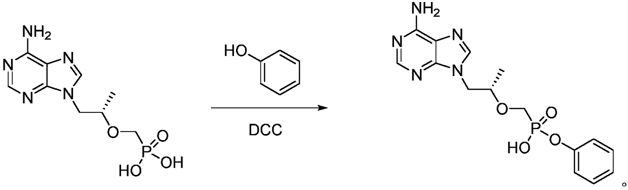 A kind of preparation method of (r)-1-(6-amino-9h-purin-9-yl) 2-phenyl ester