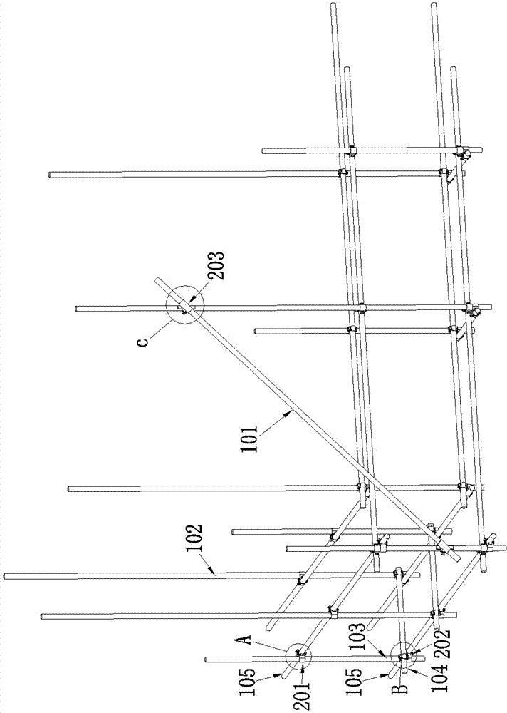 Double-pole scaffold system