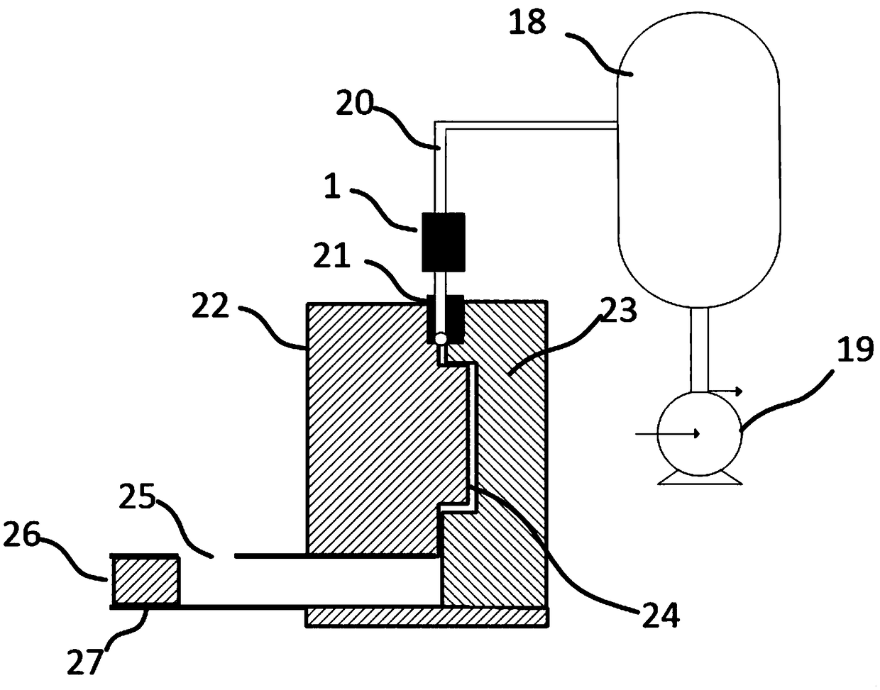 Gas filtering device and vacuum die-casting device