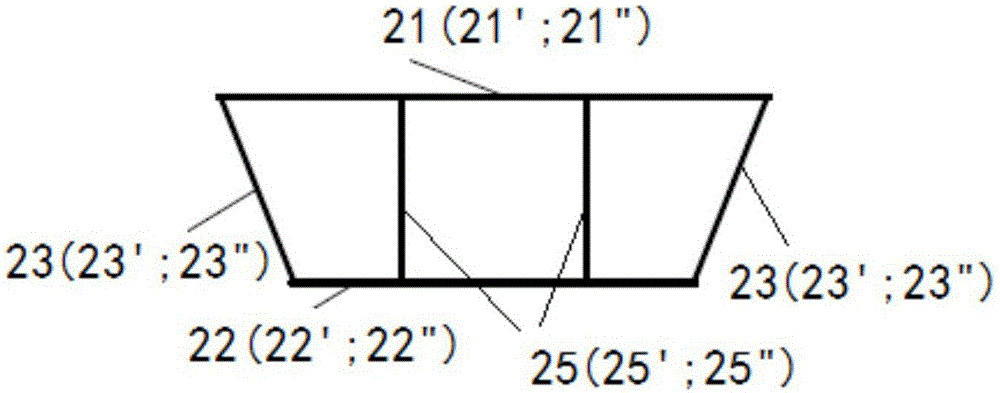 The three-beam intersection structure of steel box girder with single-box three-chamber section and manufacturing method thereof