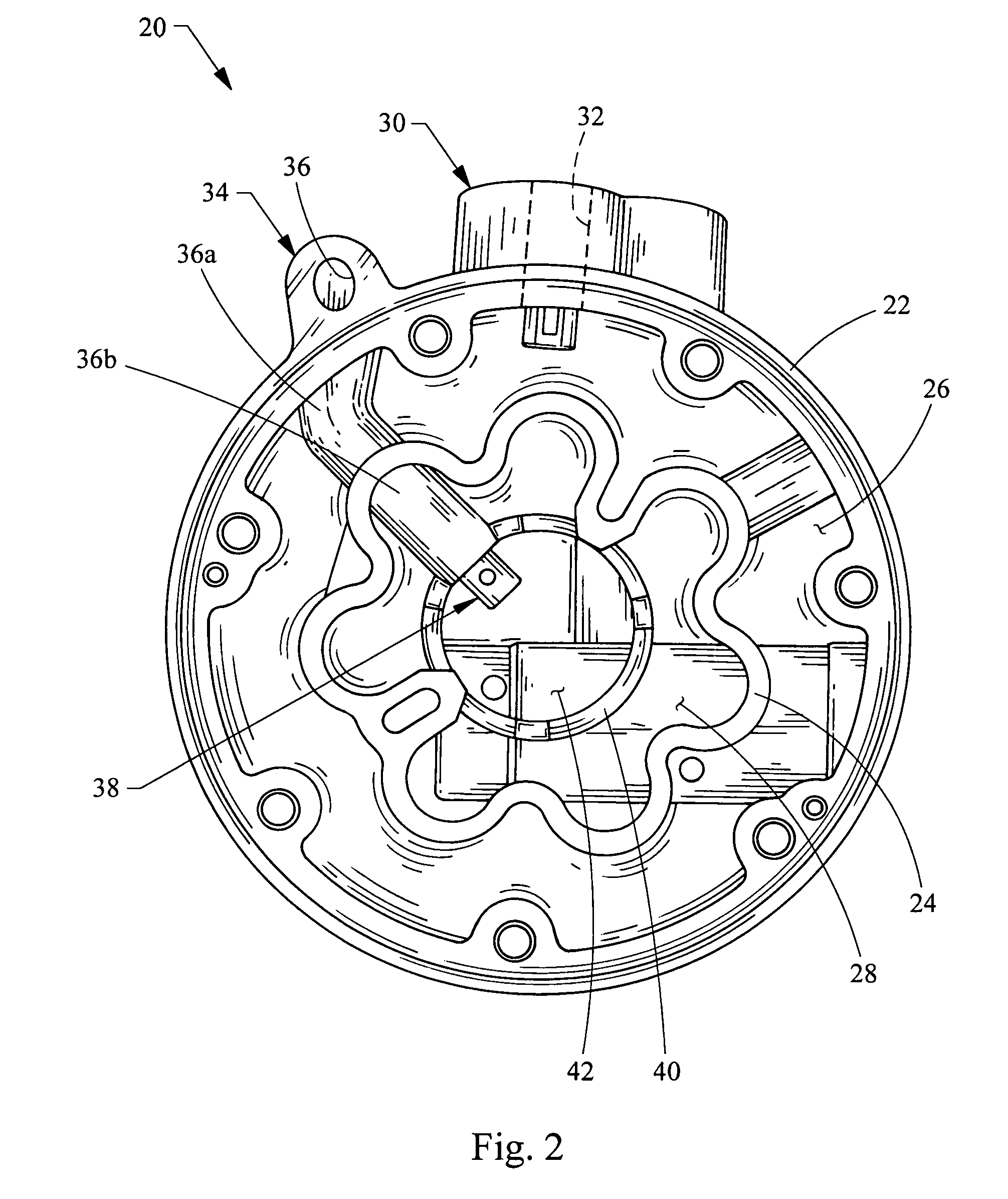 NVH and gas pulsation reduction in AC compressor