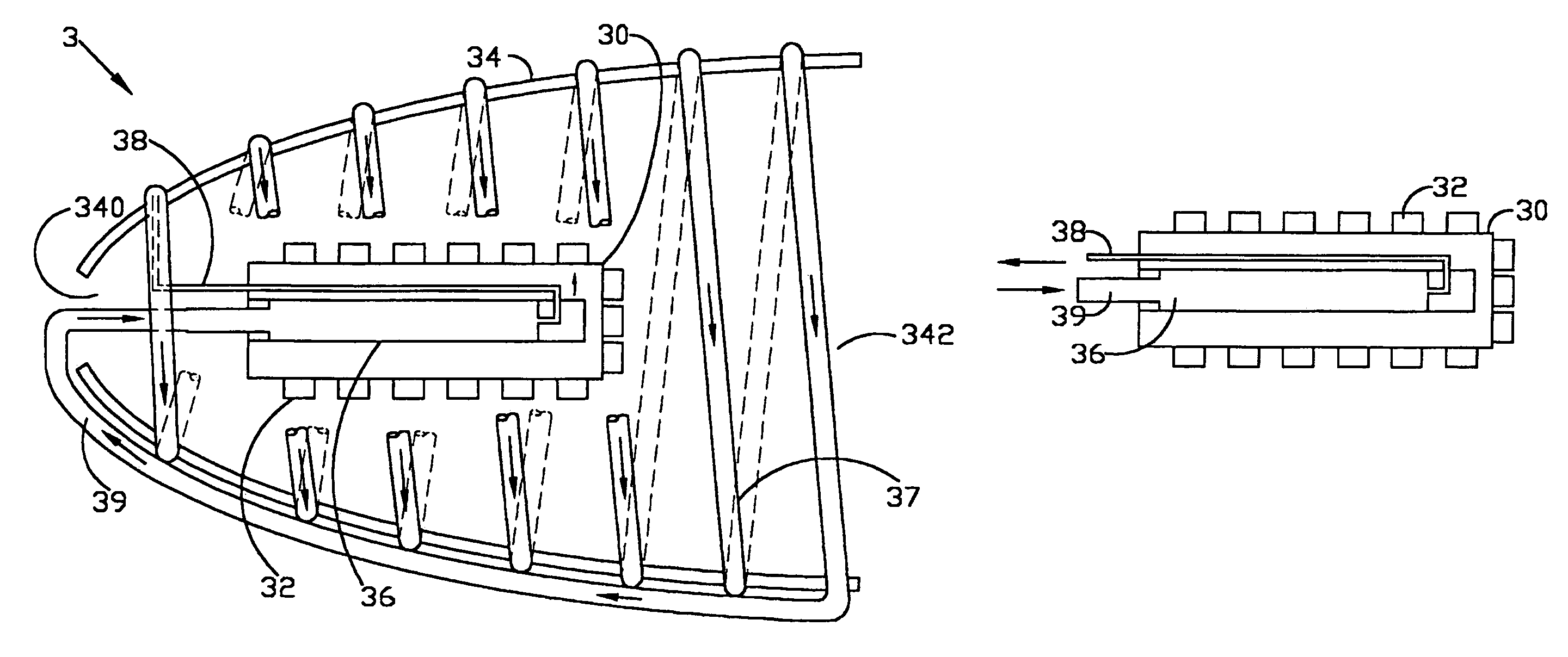 Illumination apparatus of light emitting diodes and method of heat dissipation thereof