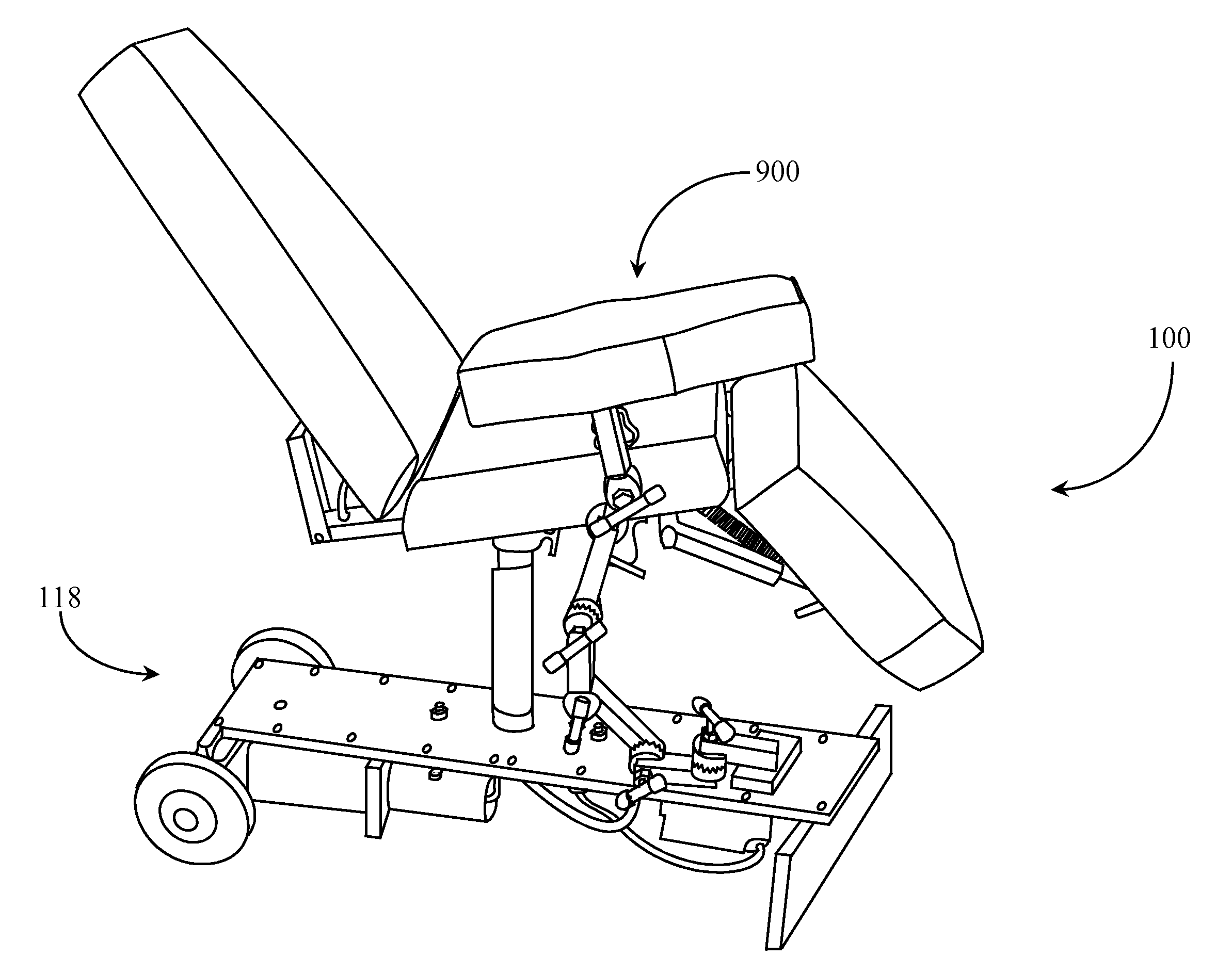 Hydraulic Chair with Positioning Apparatus