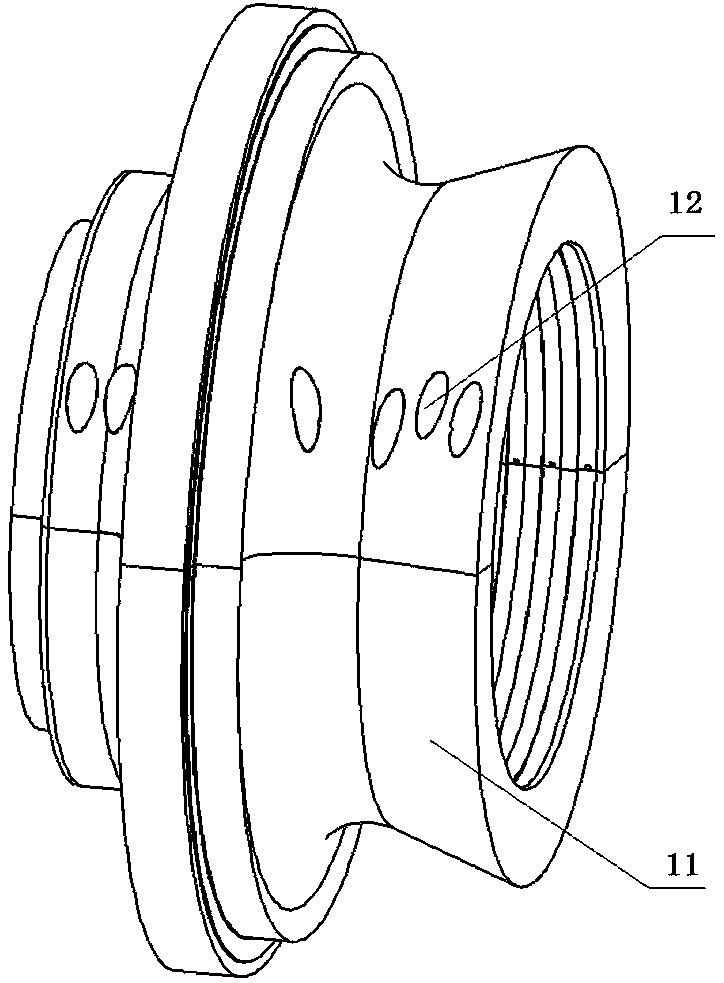 A high-efficiency steam turbine seal structure between high and medium pressure