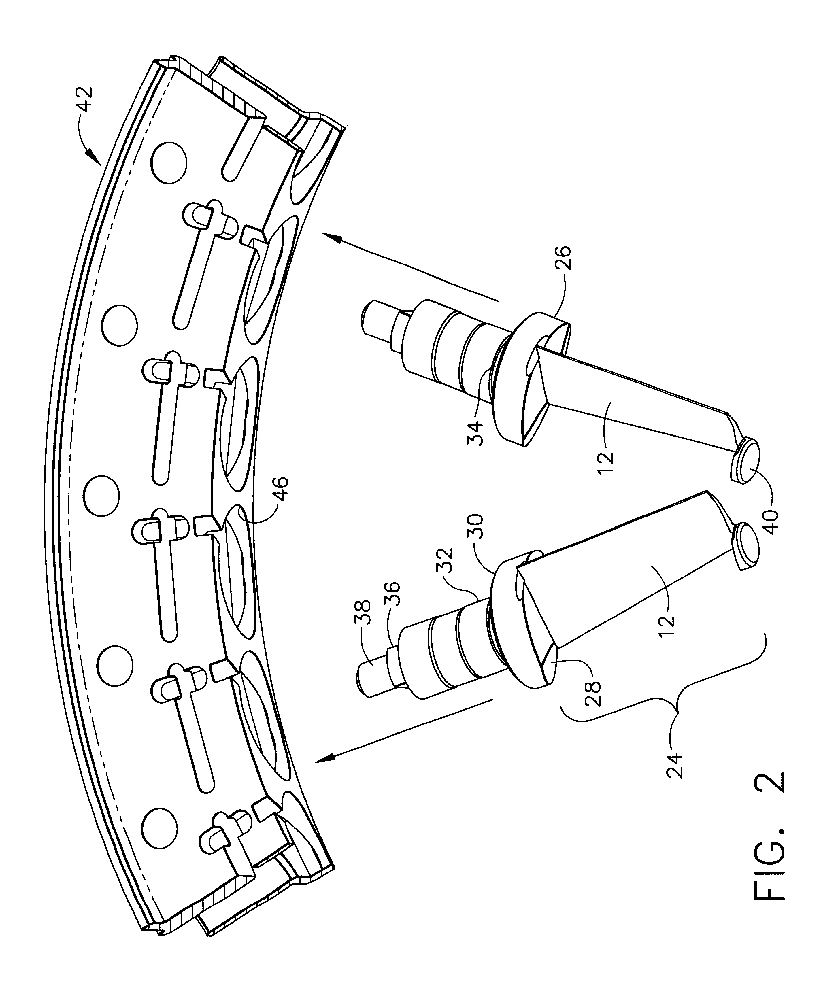Vane radial mounting apparatus