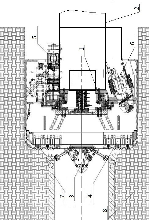 A kind of demolition, diameter expansion roadheader and its construction method