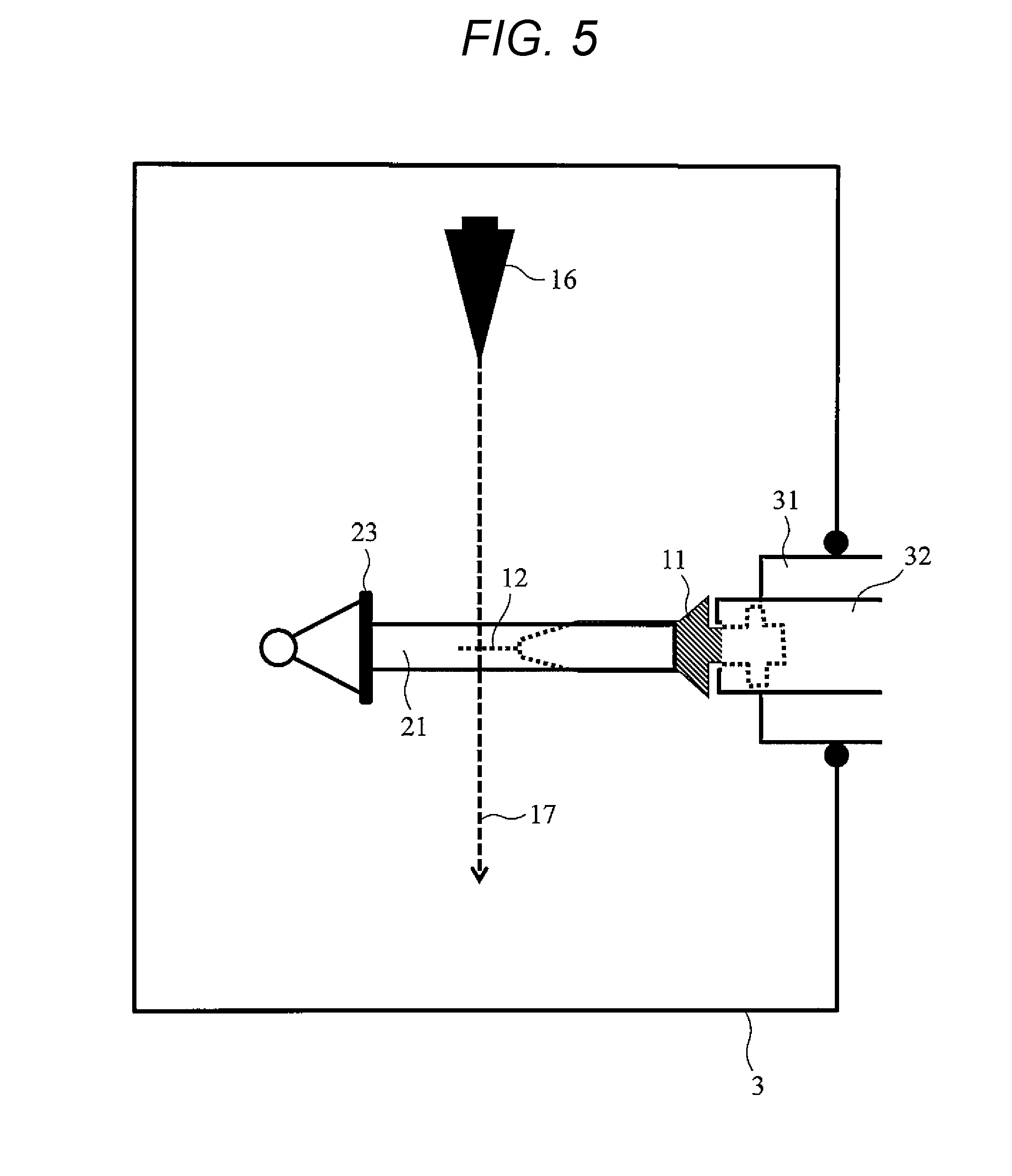 Sample holder and analytical vacuum device