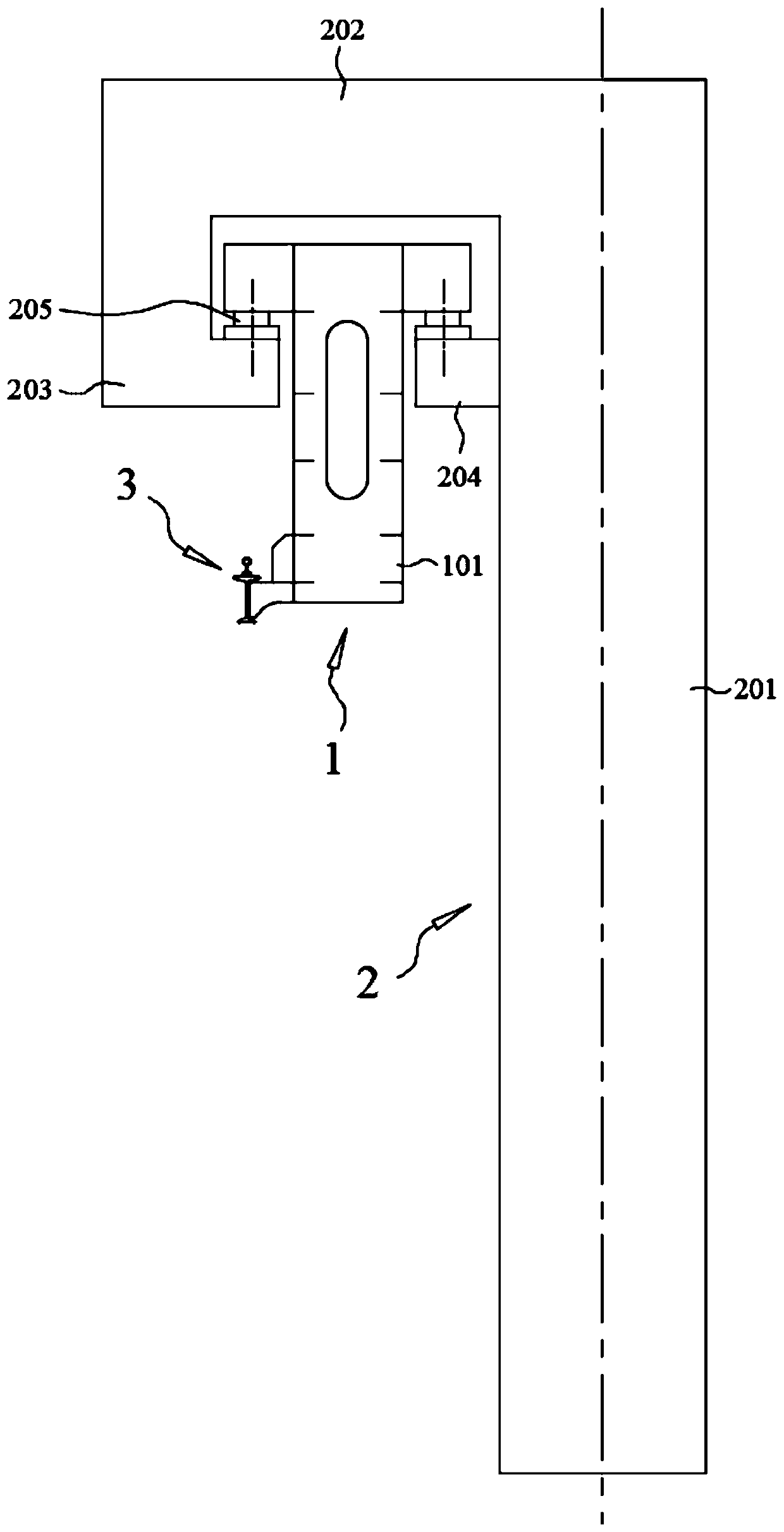 Steel box girder supporting system applicable to asymmetric suspended monorail