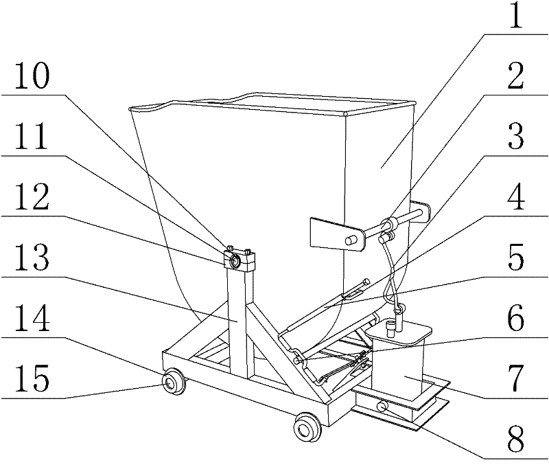 Method for conveying concrete by adopting track trolley with buffer unloading and empty bucket restoration