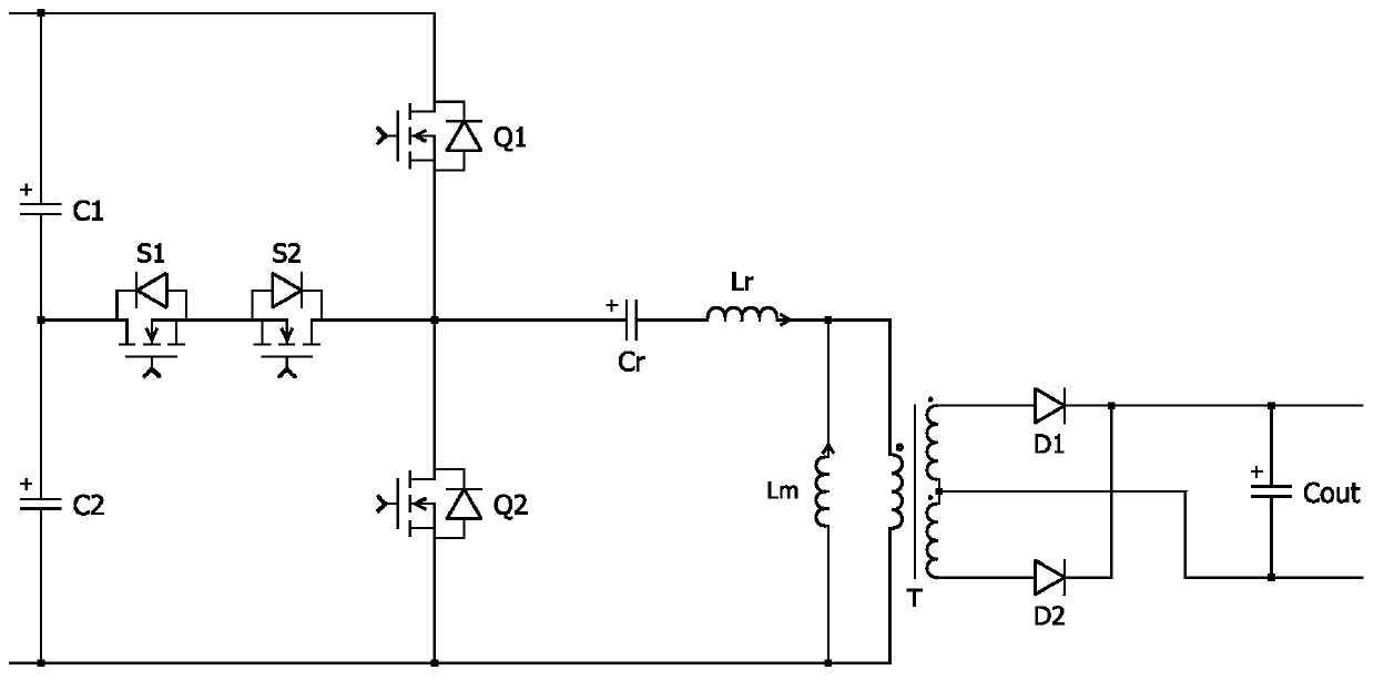 T-type LLC resonant converter and control method thereof