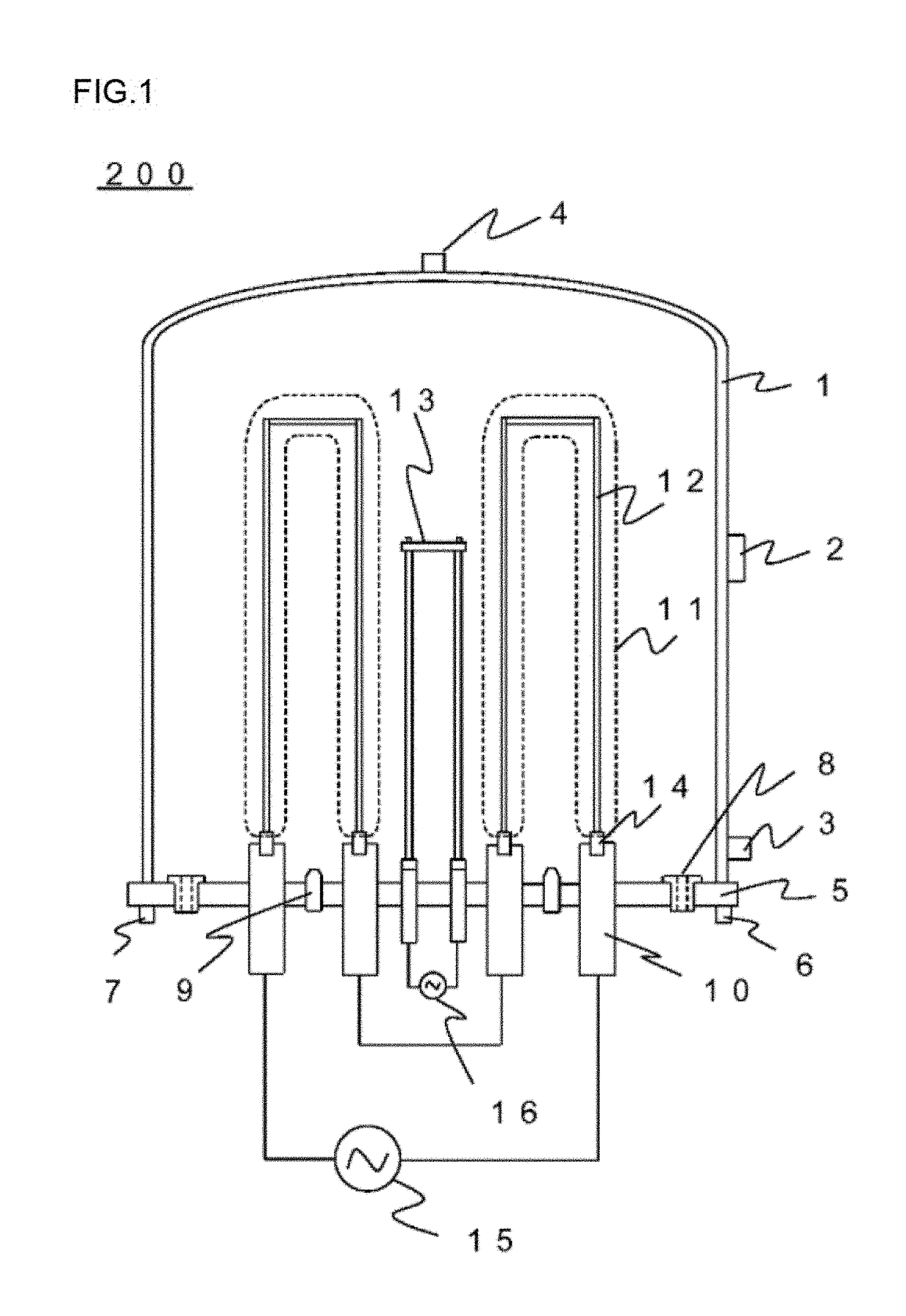 Reactor for polycrystalline silicon production and method for producing polycrystalline silicon