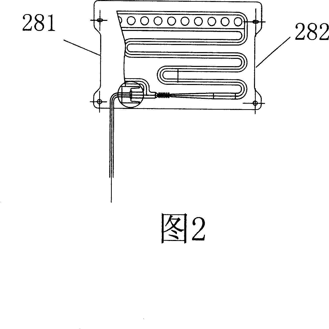 Double temperature double control wine cabinet evaporator