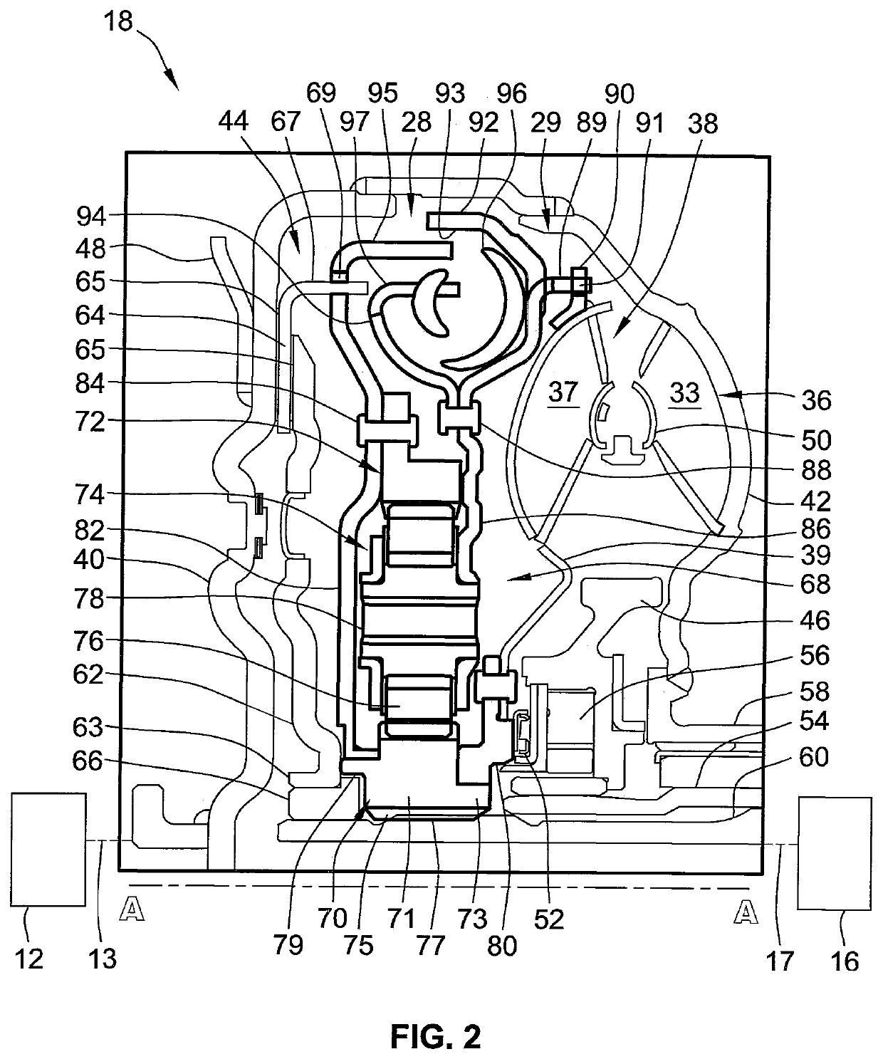 Torque converter assemblies with integrated planetary-type torsional vibration dampers