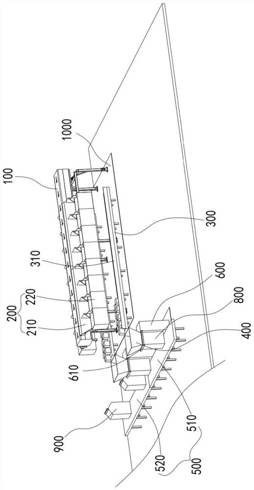 Automatic cross-belt bagging system and bagging method thereof