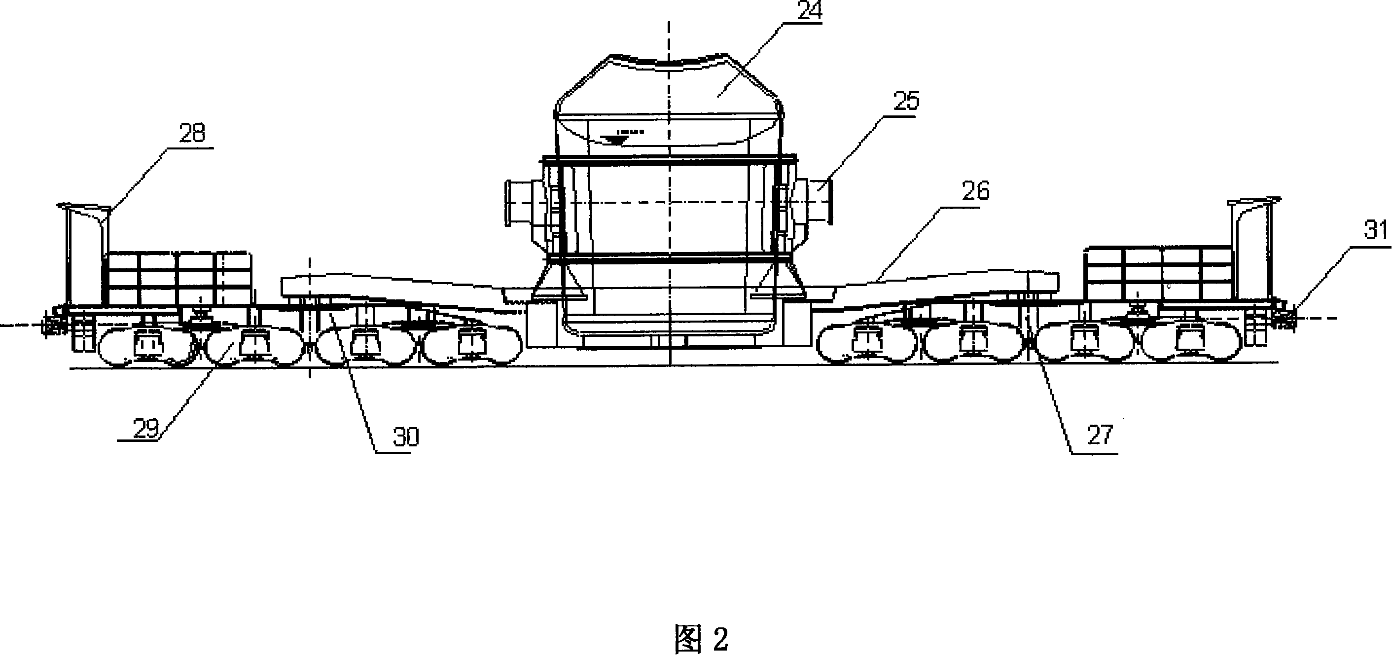 System and technique for transporting rail heterotype considerable tank truck