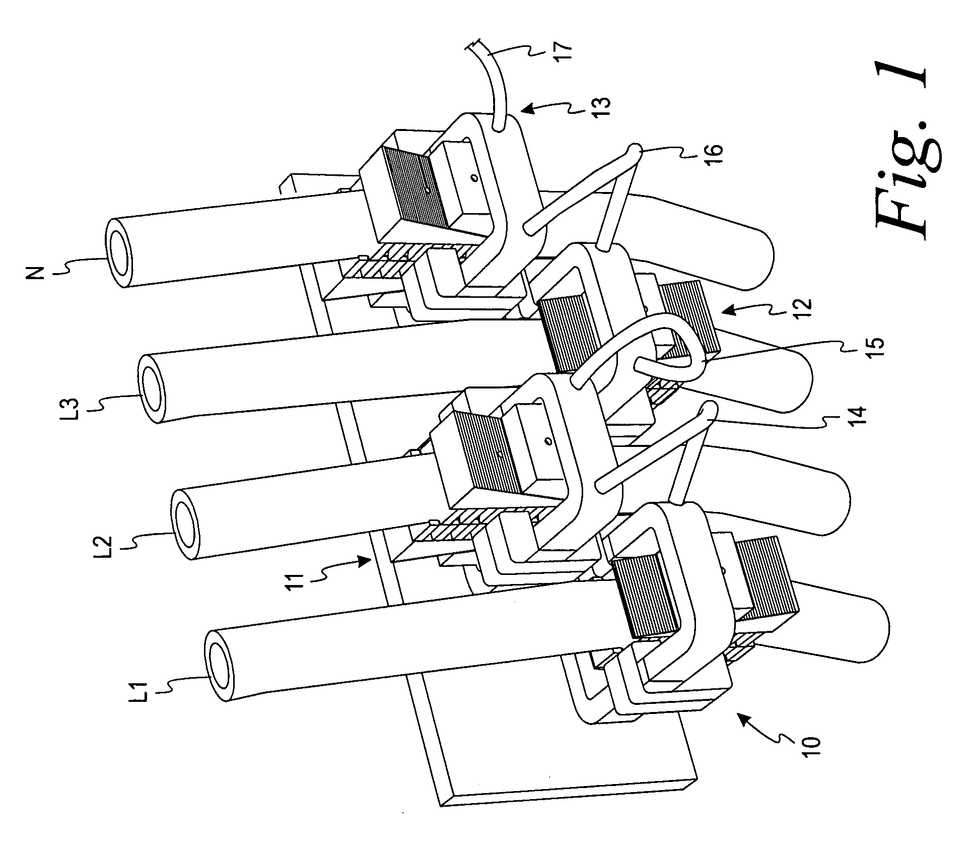 Clamp-on current and voltage module for a power monitoring system