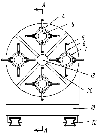 Clamping device for bearing ring cutting machining
