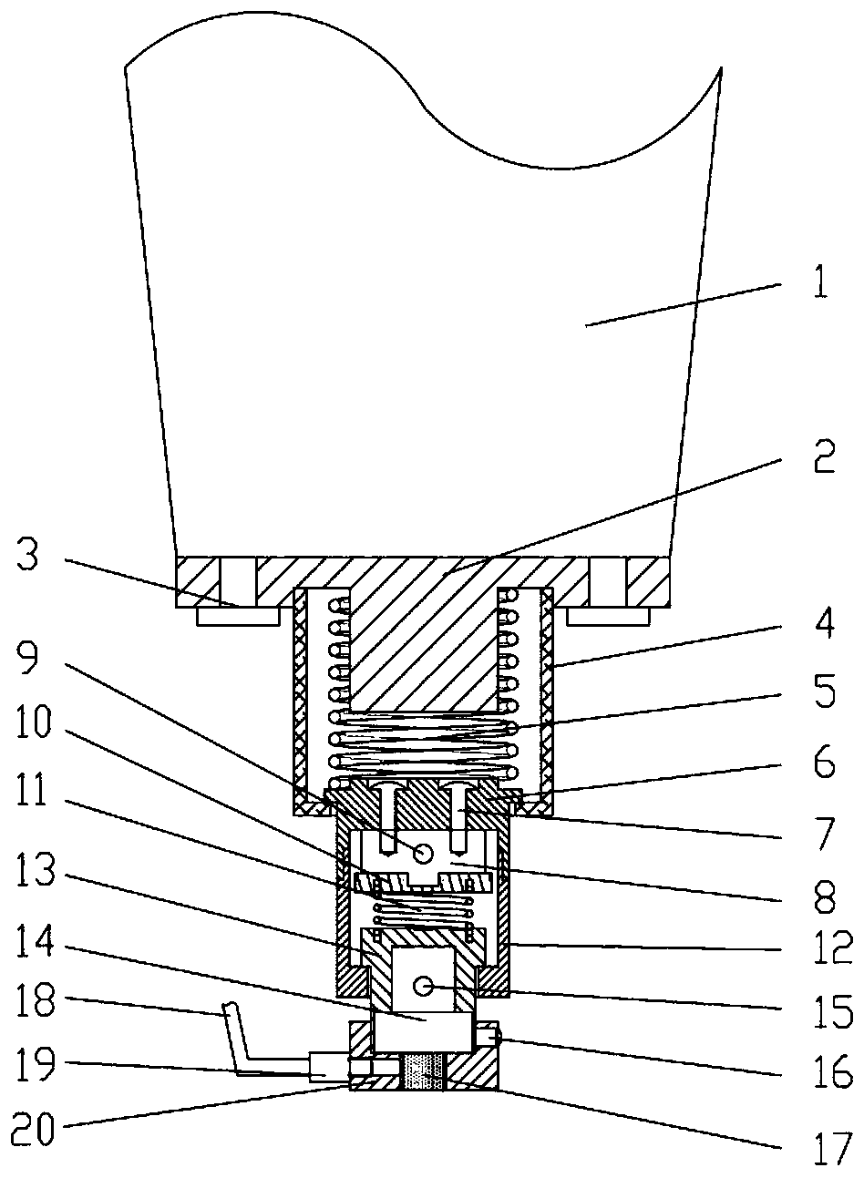 Device for measuring thickness of any point of free-form surface and measuring method thereof