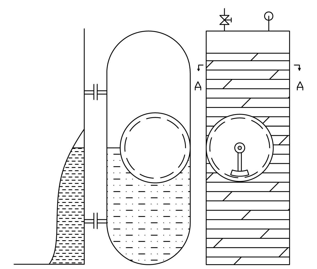 Cursor displayed float-type liquidometer