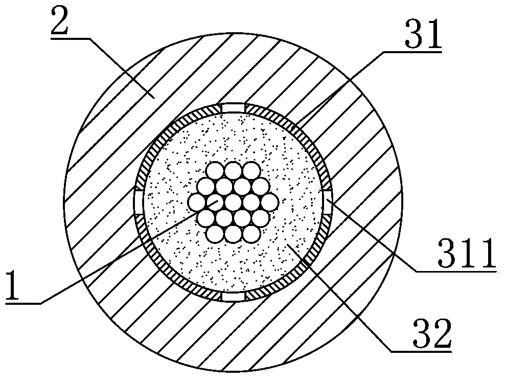 Fiber reinforced composite rib/ cable anchorage