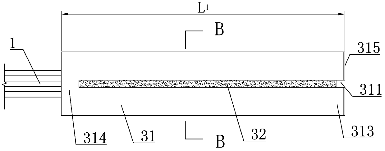 Fiber reinforced composite rib/ cable anchorage