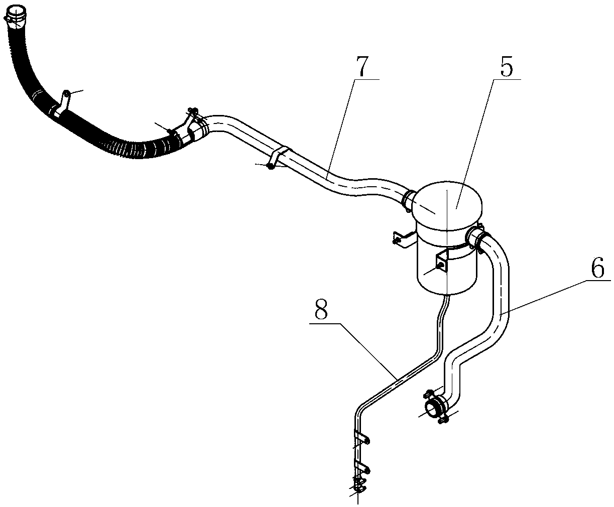 Engine crankcase exhaust gas recirculation system and engine having the same