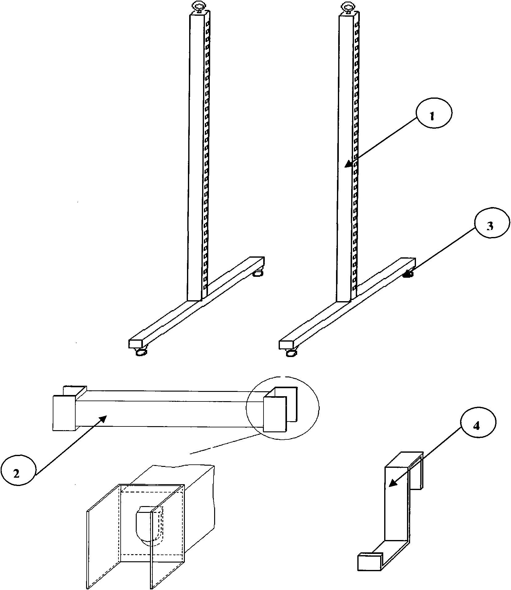 Storage-transportation integrated station device for random winding of high-power motor