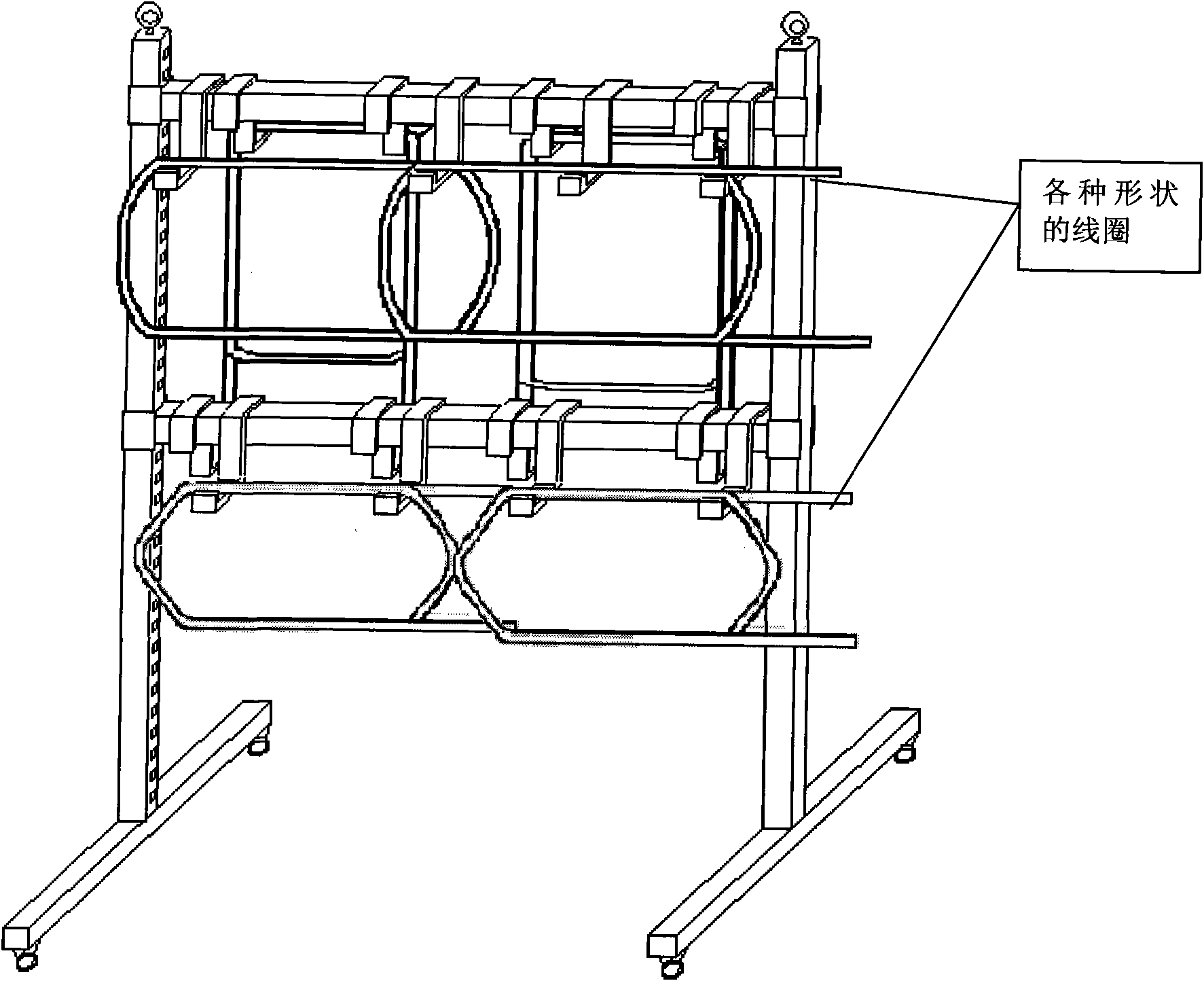 Storage-transportation integrated station device for random winding of high-power motor