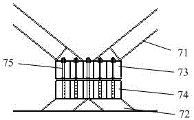 Assembling type swing self-resetting steel support structure system