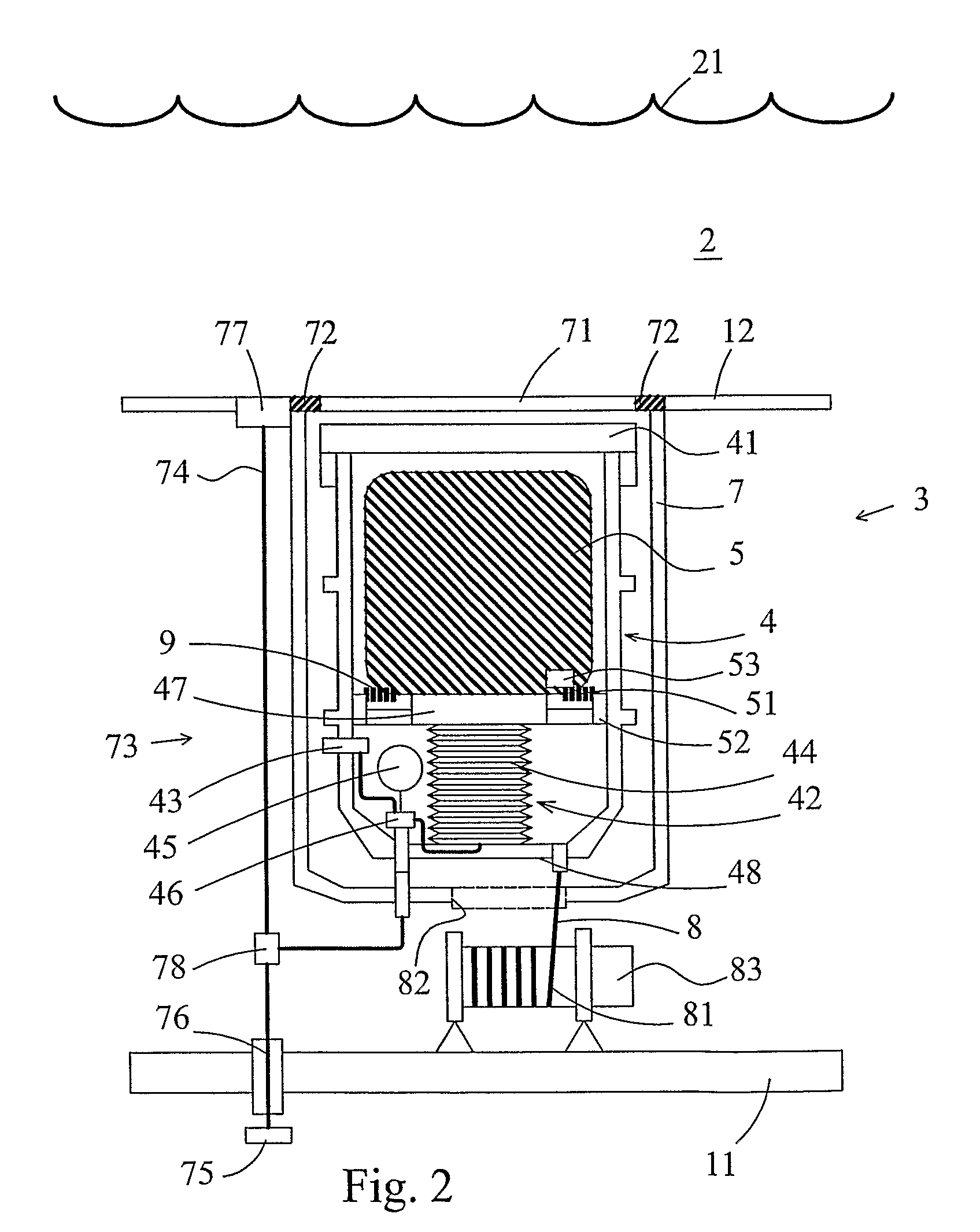 Assembly for deploying a payload from a submarine