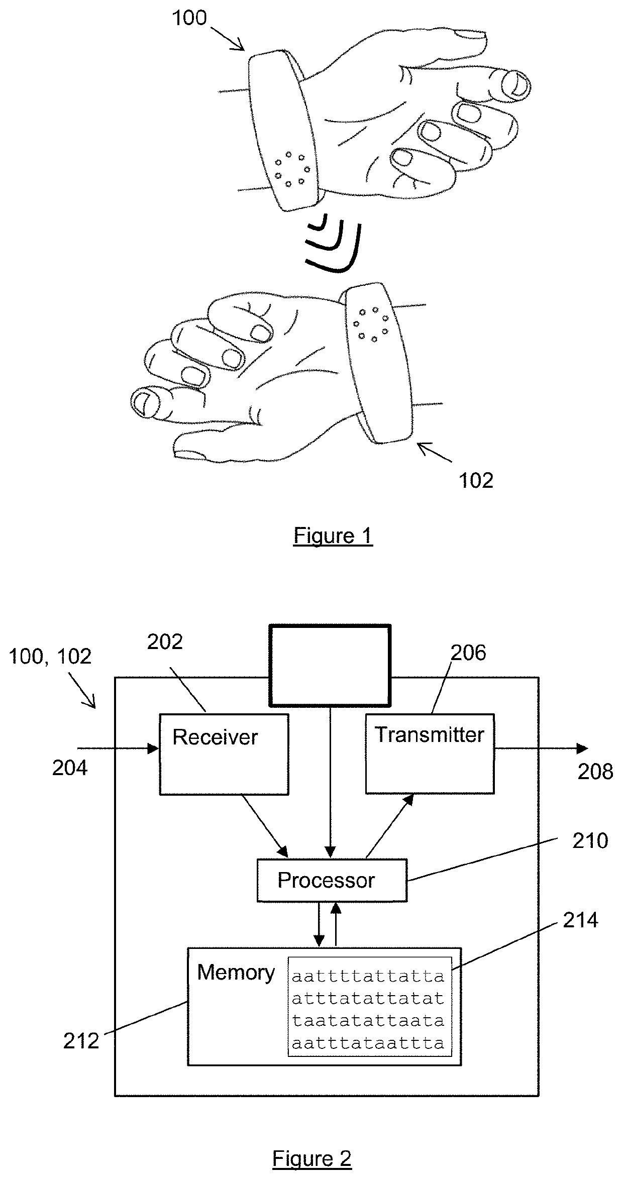 Method and device for comparing personal biological data of two users