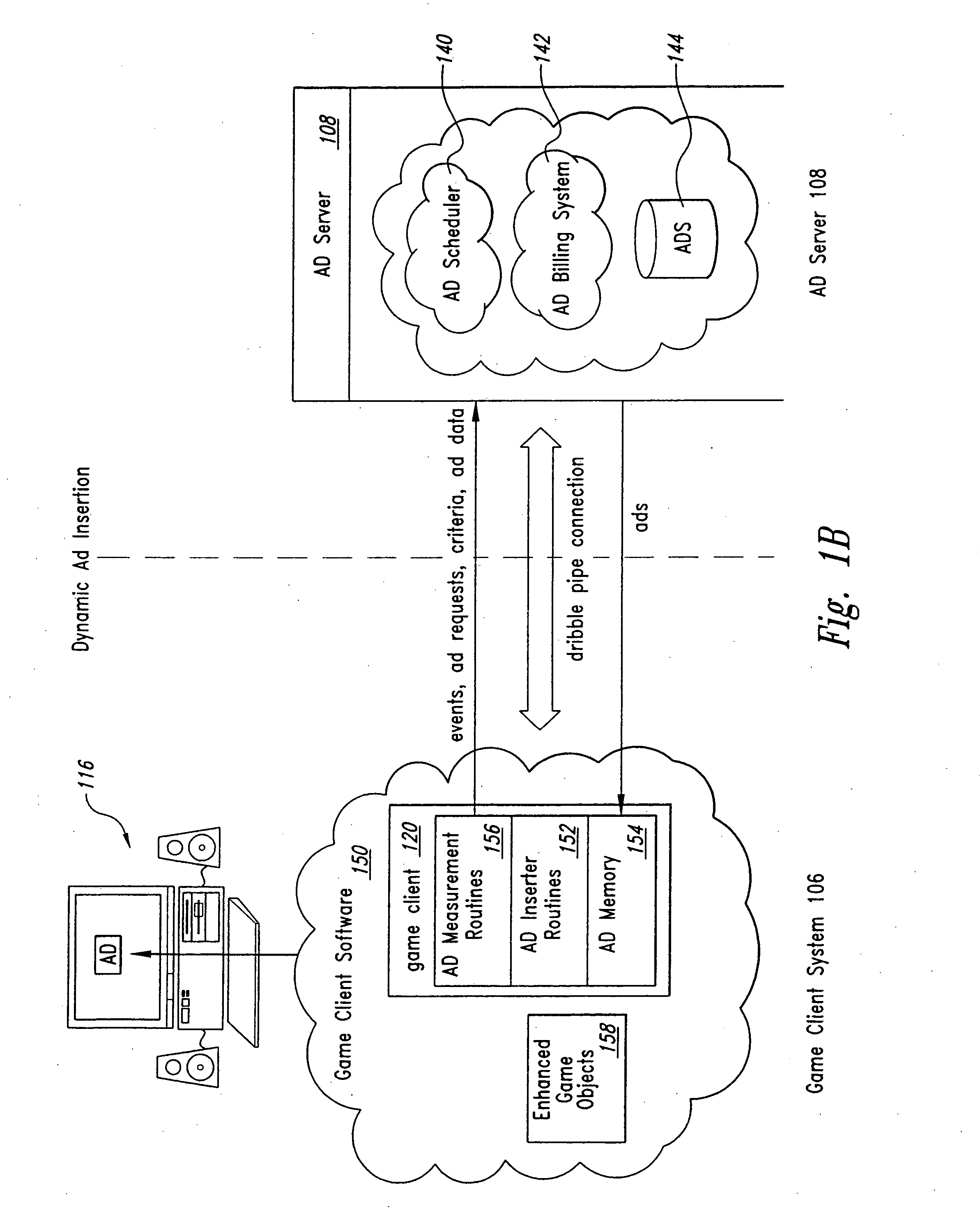Method and system for modifying object behavior based upon dynamically incorporated advertising content