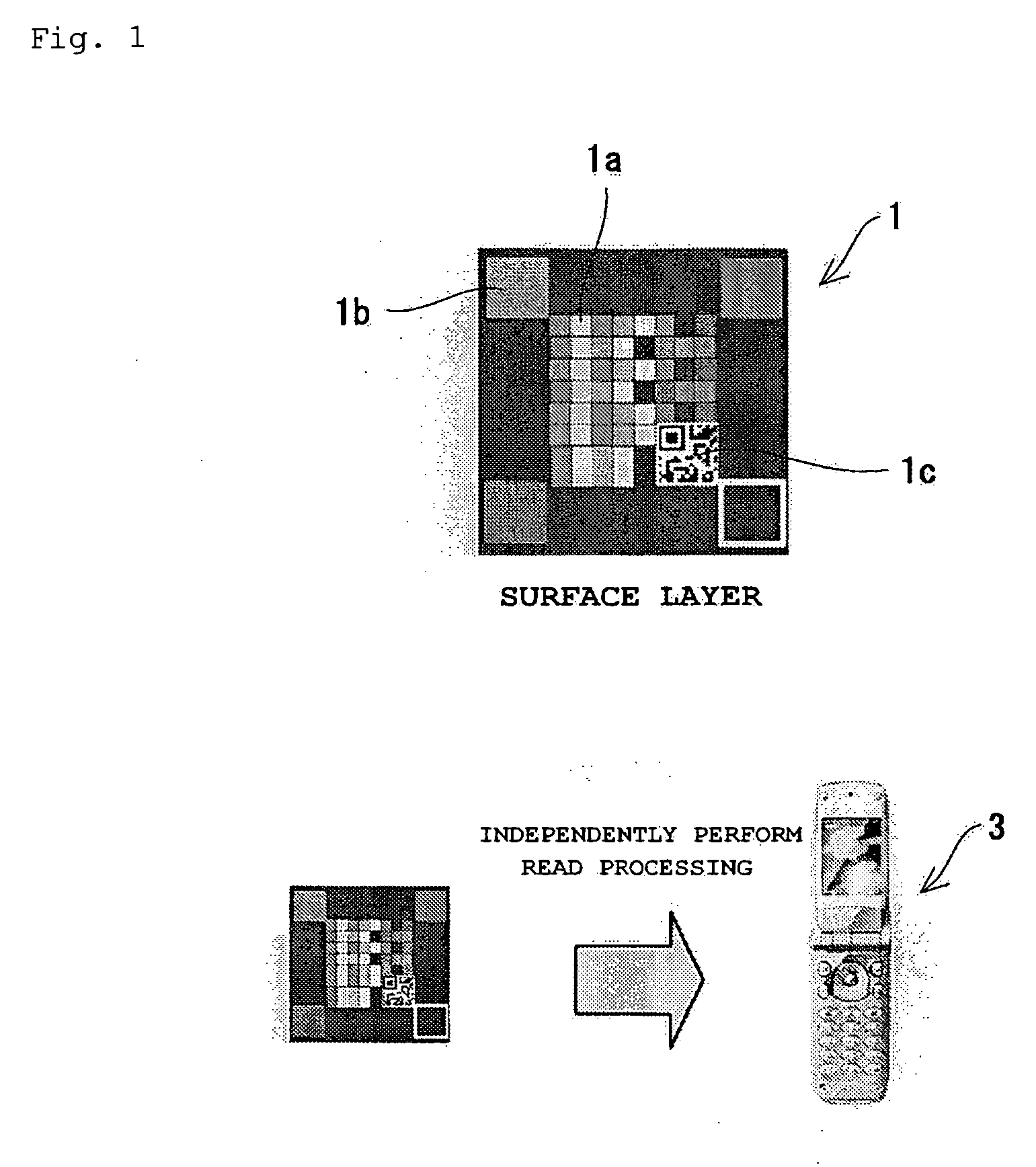 Layered two-dimensional code, creation method thereof, and read method