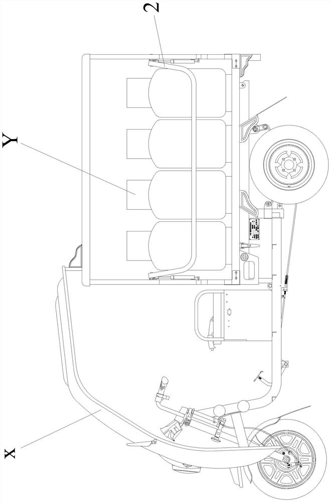 Bottle body fixing device of distribution vehicle
