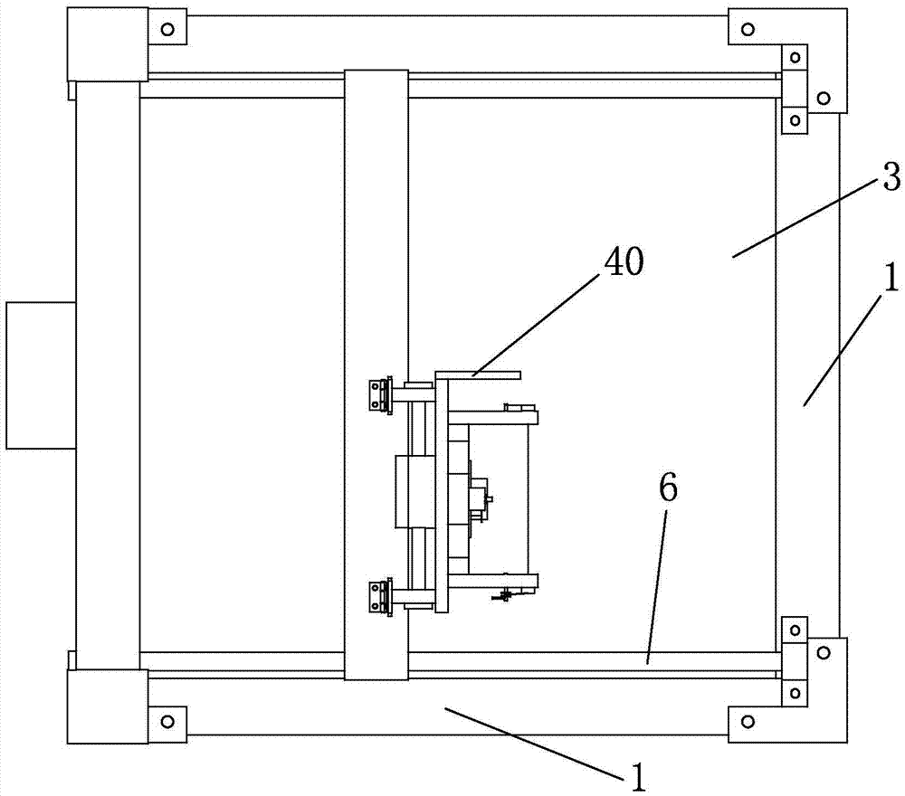 Reference line setting device used for wooden plate cutting