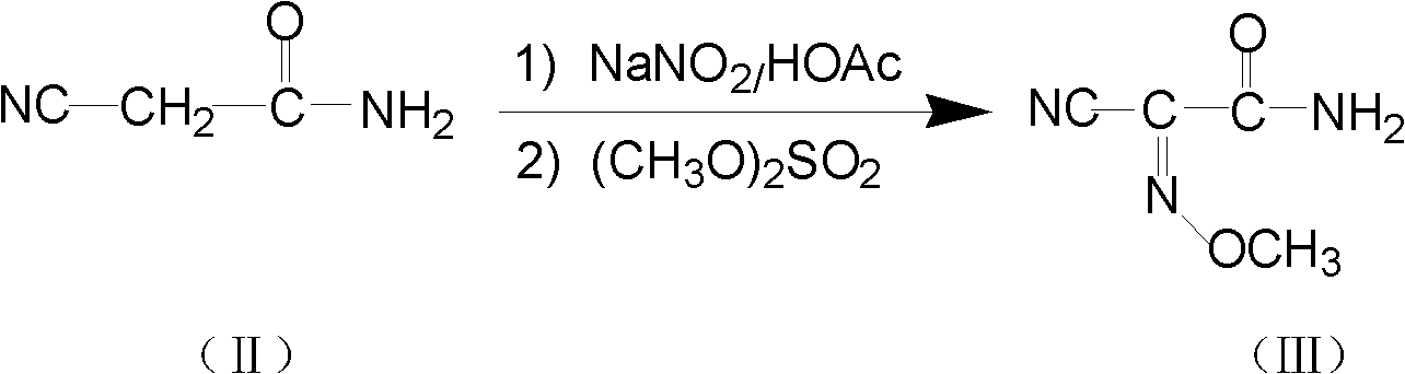 Method for preparing O-tosyl-2-carbamoyl-2-methoxyl-imido-acetamido-oxime