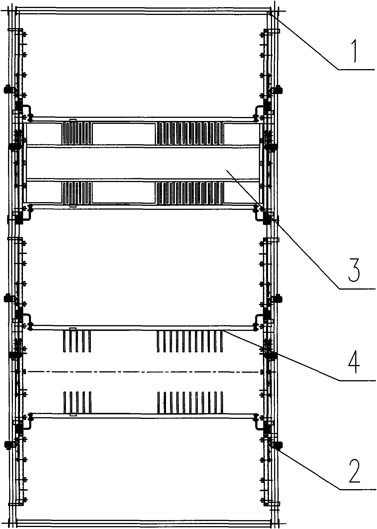 Vertical lift type parking equipment